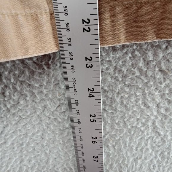 Lucky Brand Jacket Womens Medium Khaki Tan Sand Canvas Cargo‎ Utility Button Up - Picture 4 of 7